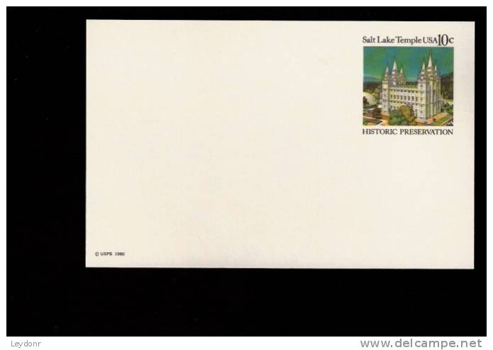 Postal Card - Salt Lake Temple - UX83 - 1961-80