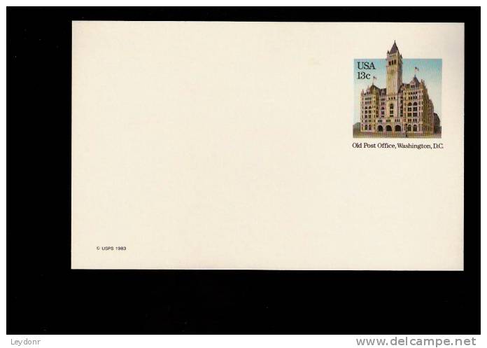 Postal Card - Old Post Office, Washington D.C. - UX99 - 1981-00