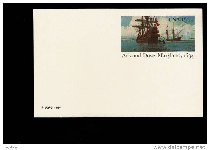 Postal Card - Ark And Dove, Maryland - UX101 - 1981-00