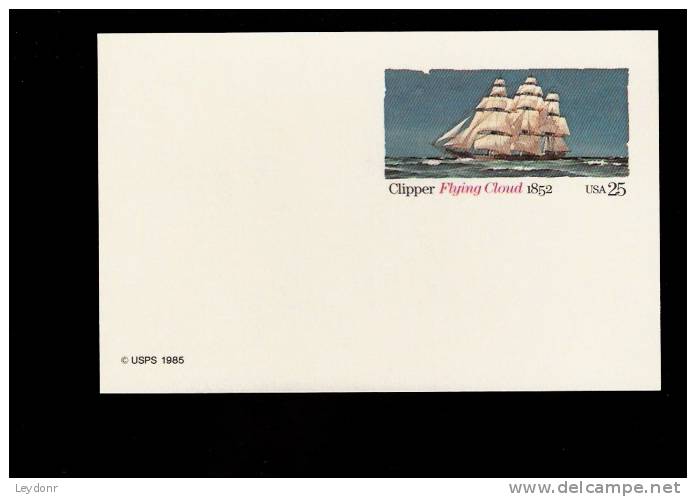 Postal Card - Clipper Flying Cloud - UX107 - 1981-00