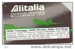 # ITALY 246 Alitalia (31.12.94) 5000  -avion,plane- Tres Bon Etat - Other & Unclassified