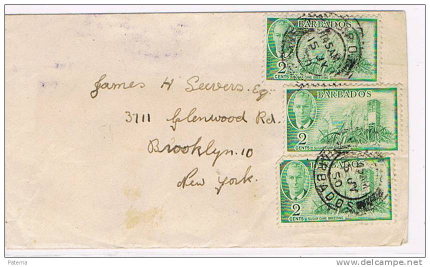 3548  Carta, BARBADOS G.P.O 1950, - Barbados (1966-...)