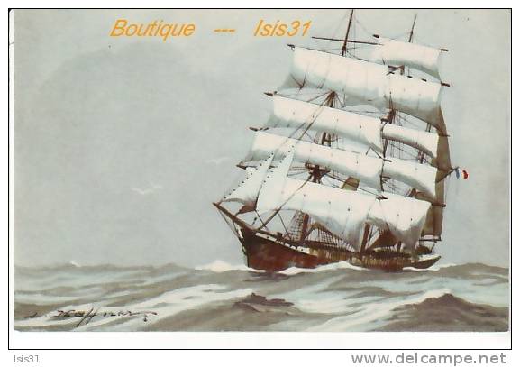 Illustrateurs - Bateaux - Voiliers - RF20043 - Illustrateur Haffner - Trois Mâts Barque - Bon état - Haffner