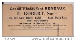 FRANCE: Paris:Crue De La Seine:10/01/1910.Près De La Gare Des Invalides.Non écrite.Verso:Grand Restaurant Reneaux. - Inondations