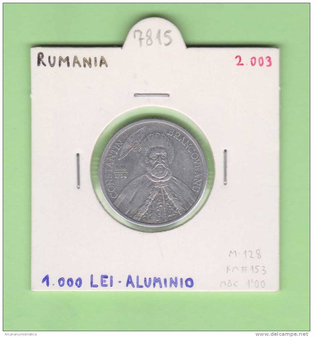 ROMANIA   1.000  LEI  2.003     AL   KM#153    MBC/VF     DL-7815 - Rumänien