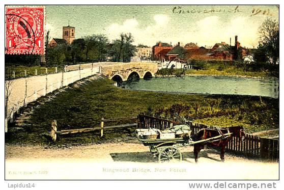 T 326 / CPA    ANGLETERRE    -     RINGWOOD BRIDGE NEW FOREST - Sonstige & Ohne Zuordnung