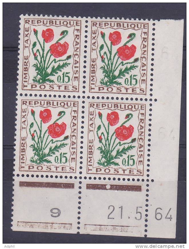 COIN DATE N° YVERT TAXE 97  FLEURS  NEUFS LUXES VOIR DESCRIPTIF - Postage Due