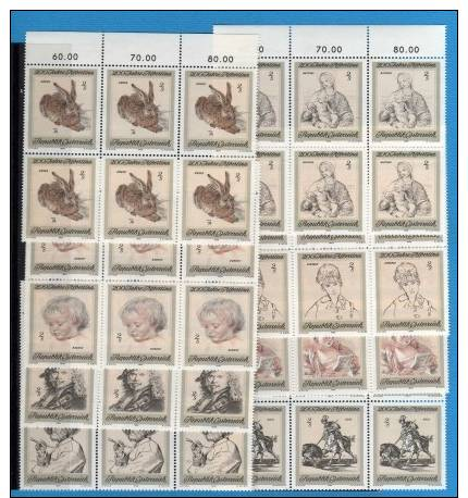 93  AUSTRIA  ARTE RUBENS REMBRANT DUERER GOYA SCHIELE RAFAEL  NEVER HINGED - Rubens