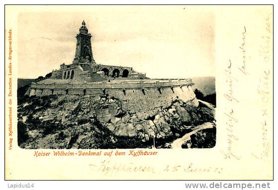 T 362/ CPA    ALLEMAGNE    -       KAISER WILHELM DENKMAL AUF  DEM KUFFHAUSER - Kyffhäuser