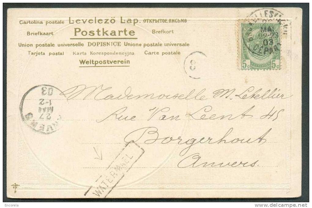 N°56 - 5 C. Vert, Obl. Sc BRUXELLES(NORD)/DEPART S/C.V. Du 26-5-1903 + Griffe Encadrée WATERMAEL Vers Borgerhout - 5650 - Linear Postmarks