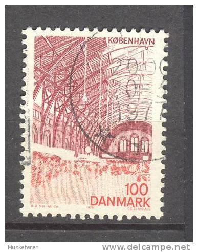 Denmark 1976 Mi. 619  100 (Ø) Dänische Regionen : Kopenhagen Bahnhofshalle - Oblitérés