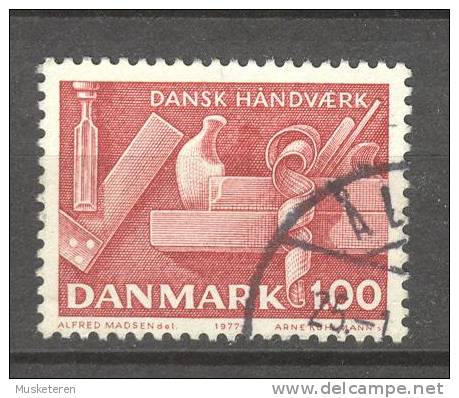 Denmark 1977 Mi. 646,  1 (Kr) Dänisches Handwerk Stemmeisen Winkeleisen Hobel - Oblitérés