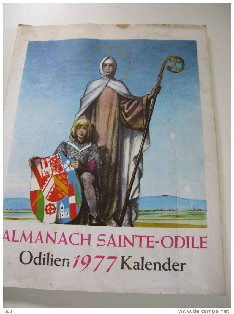 Almanach Ste Odile 1977 - Bilingue  160 Pages  Edité Par Les Oeuvres D Action Catholique Diocésaine - Big : 1921-40