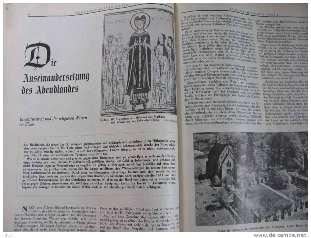 Almanach Ste Odile 1977 - Bilingue  160 Pages  Edité Par Les Oeuvres D Action Catholique Diocésaine - Grand Format : 1921-40