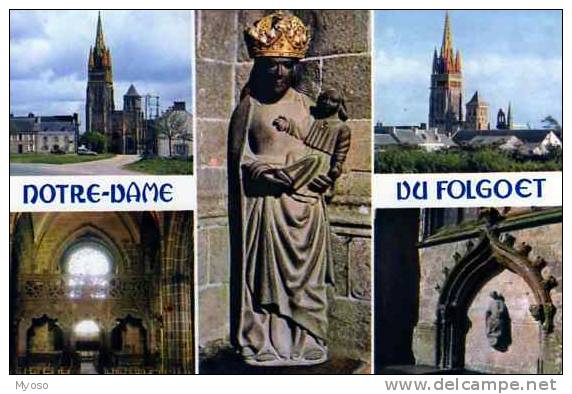 29 Notre Dame Du FOLGOET La Statue Veneree Vue Generale De La Basilique Le Jube Et La Fontaine - Le Folgoët
