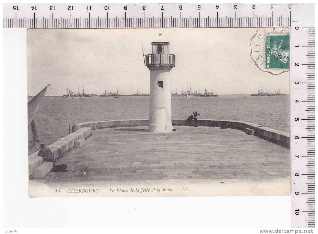 CHERBOURG   -  Le Phare De La Jetée Et La Rade -  N° 14 - Cherbourg