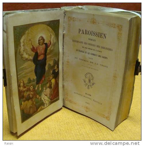 Paroissien Romain 1866 Ivoire  Tranche Dorée  Et Signet  Editeur Antoine Maitre Bon Etat Pour L'âge - Religión & Esoterismo