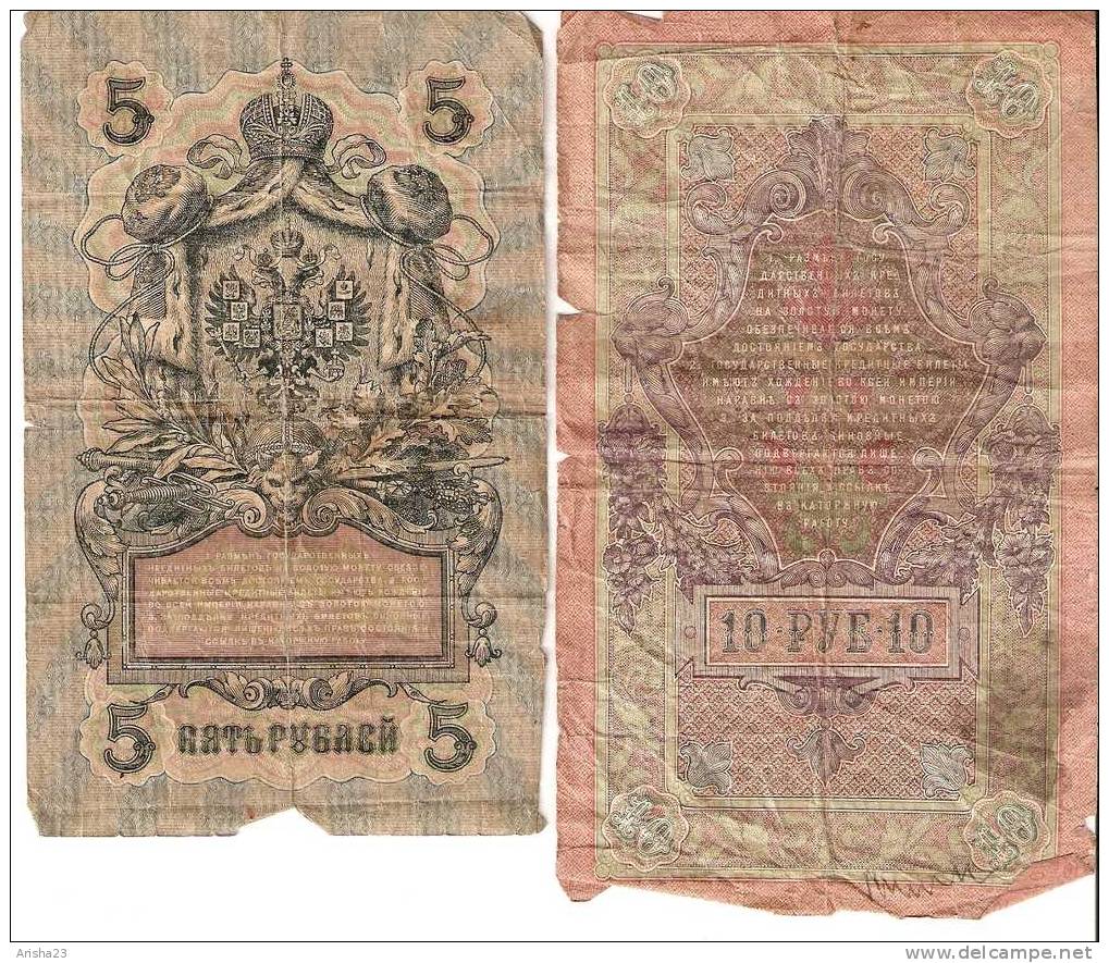 RUSSIA, USSR, 5 And 10 ROUBLES - 1909 - Russie