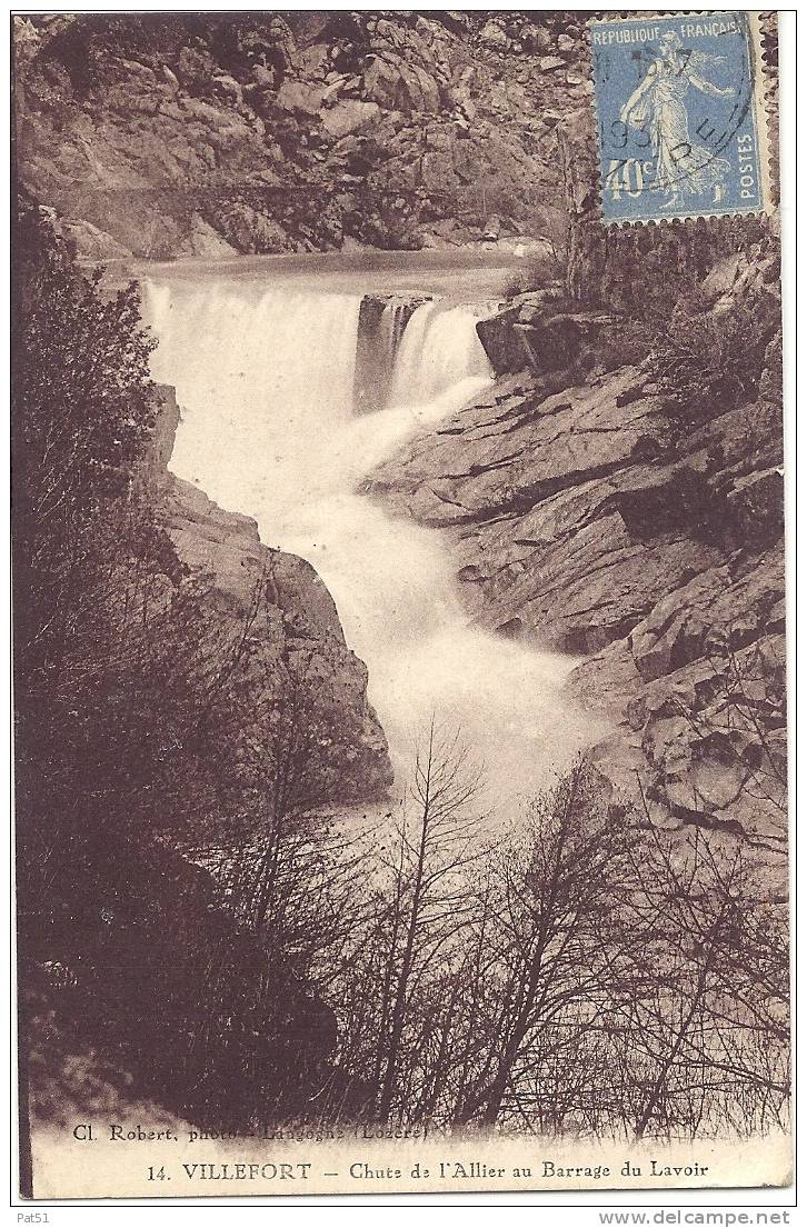 48 - Villefort : Chute De L' Allier Au Barrage Du Lavoir - Villefort