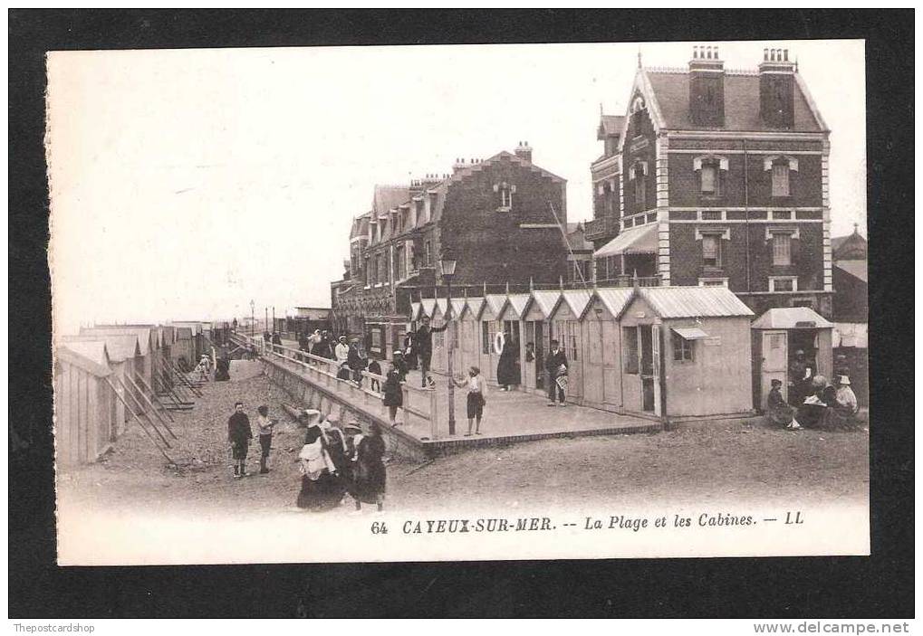 CPA 80 CAYEUX SUR MER - La Plage Et Les Cabines - LL N°64 - Scène Animée  SOMME - Autres & Non Classés