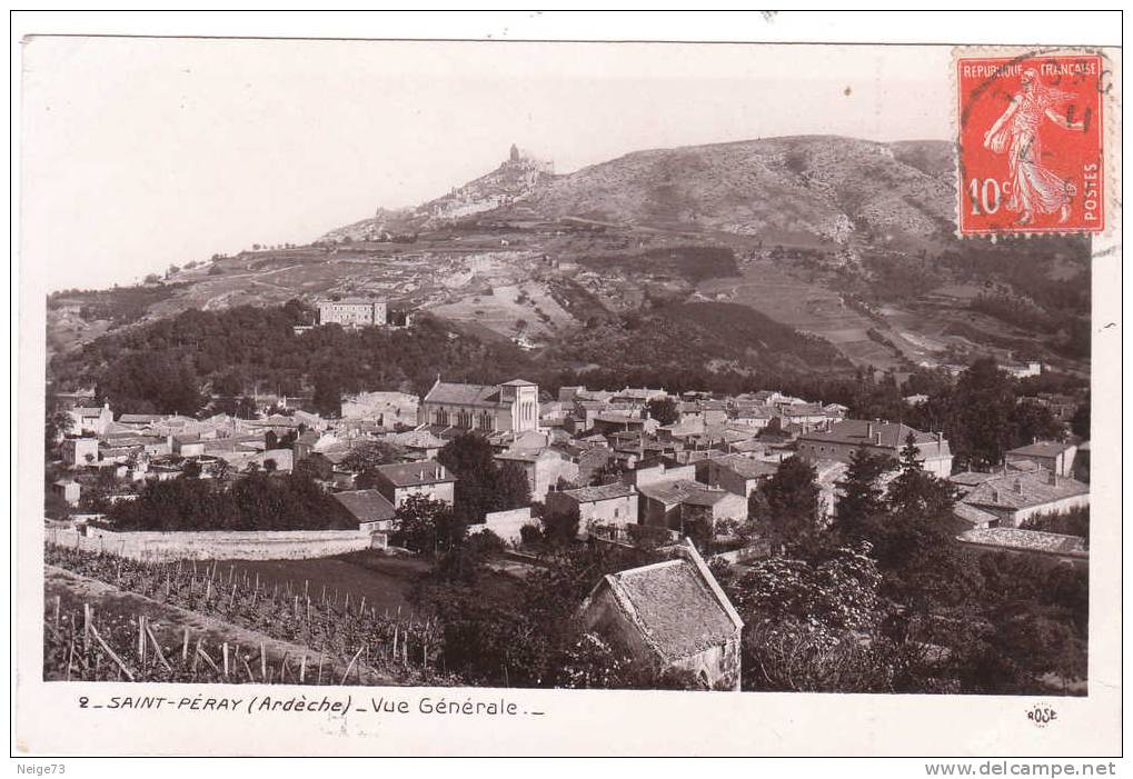 Cpa Du 07 - Saint Péray - Vue Générale - Saint Péray