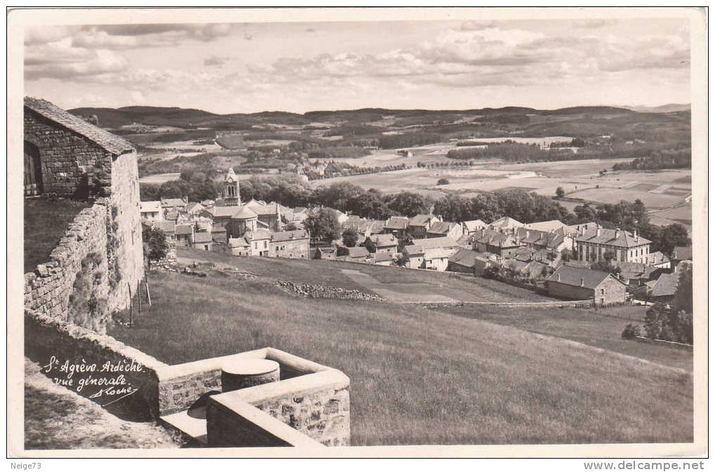 Cpa Du 07 - Saint Agrève - Vue Générale - Saint Agrève