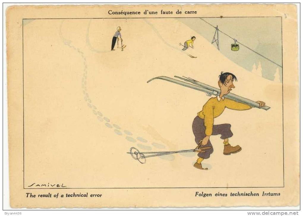 CPA - ILLUSTRATEUR - SAMIVEL - "CONSEQUENCE D'une FAUTE De CARRE" - EFPE 1956. - Samivel