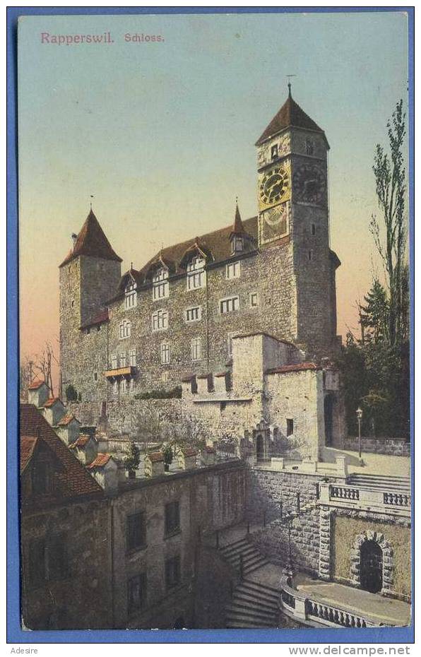 Ansichtskarte : RAPPERSWIL, Schloss, Gel.um 1911 - Rapperswil