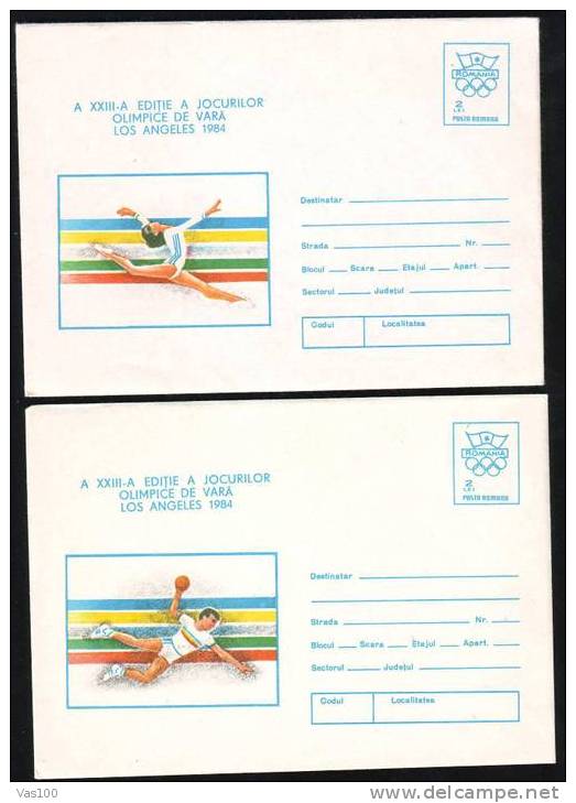 Romania 1984 ENTIERS POSTAUX COVERS 6 Diff. Olimpyc Games Los Angeles  With  SPORT. - Verano 1984: Los Angeles