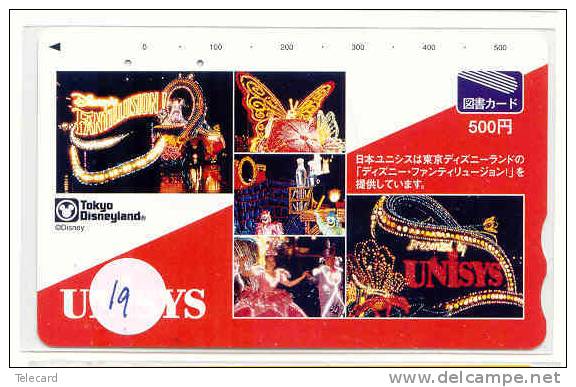 Carte Prépayée Japon (19) DISNEY JAPAN * PREPAID CARD *   Electrical Parade Unisys Papillon Butterfly * Tosho - Disney