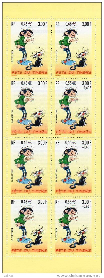 FRANCE - FETE DU TIMBRE - 2001 - BC 3370a - GASTON LAGAFFE - Dag Van De Postzegel