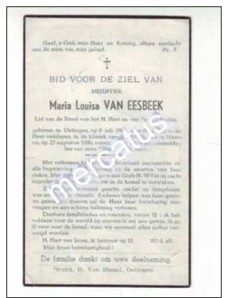 DP - OETINGEN - NINOVE - Doodsprentje † 1956 Van Maria Louisa Van Eesbeek - Devotieprenten