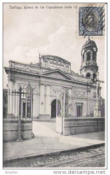 SANTIAGO IGLESIA DE LOS CAPUCHINOS 1918 - Chili