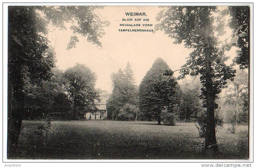 RAR Weimar - Die Neuanlage Vorm Tempelherrnhaus 1910 ! - Weimar