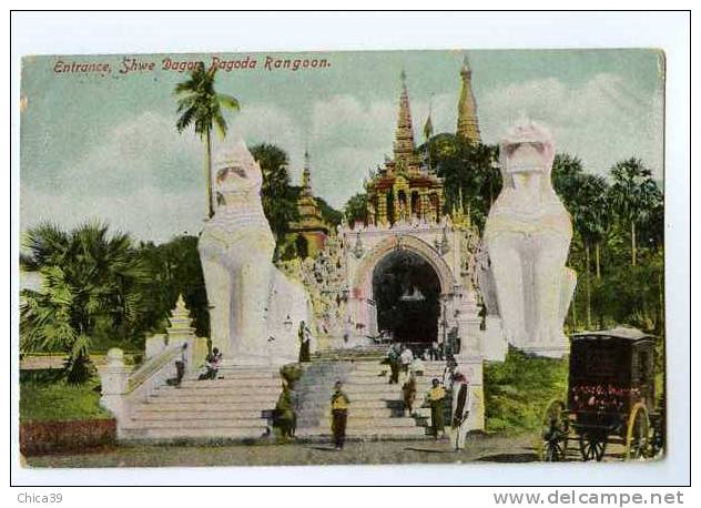 012230  -  Myanmar Burma  -  Entrance, Shwe Dagon Pagoda Rangoon - Myanmar (Birma)