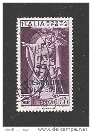 ISOLE ITALIANE DELL'EGEO - Valore Usato Da 50 C. Di P.A. F. FERRUCCI Con Soprastampa - In Ottime Condizioni. - Egeo