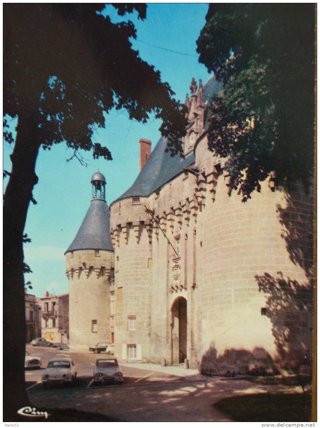 17 - JONZAC - Le Château ( Voitures: Citroen Ami 8, Renault Daufine...) - Jonzac