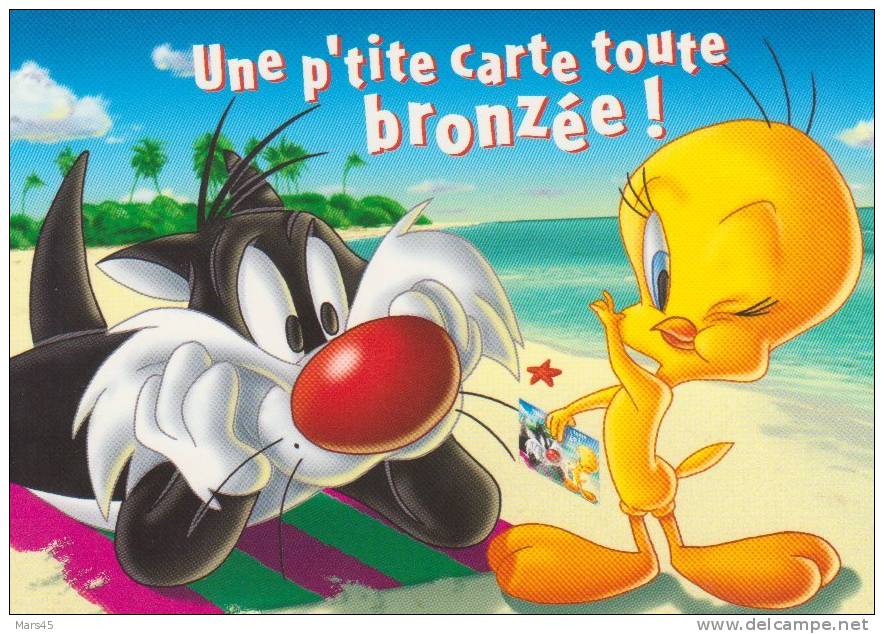 TITI ET GROMINET -- UNE PETITE CARTE TOUTE BRONZEE -- LOONEY TUNES -- WARNER BROS - Comicfiguren