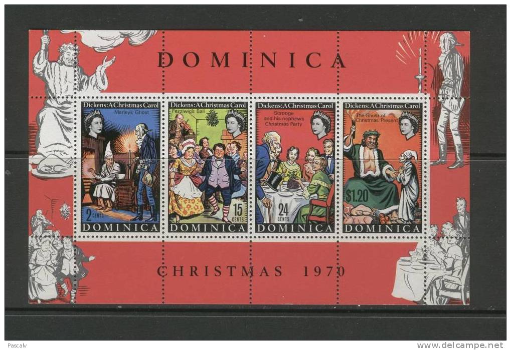 Bloc Neuf ** Sans Charnière MNH Noel Dickens Contes - Dominica (1978-...)