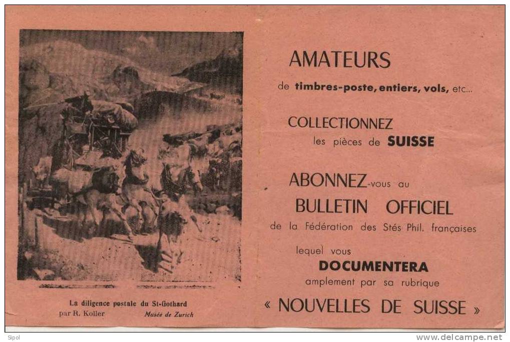 Ancienne Publicité Pour Amateurs De Timbres-poste, Entiers.... - Pinces, Loupes Et Microscopes