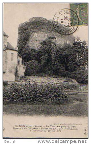 89 SAINT SAUVEUR - La Tour, Vue Prise Du Parc - Saint Sauveur En Puisaye