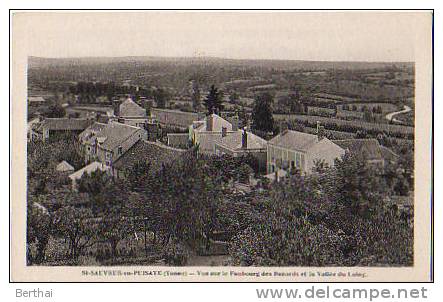 89 SAINT SAUVEUR EN PUISAYE - Vue Sur Le Faubourg Des Renards Et La Vallee Du Loing - Saint Sauveur En Puisaye