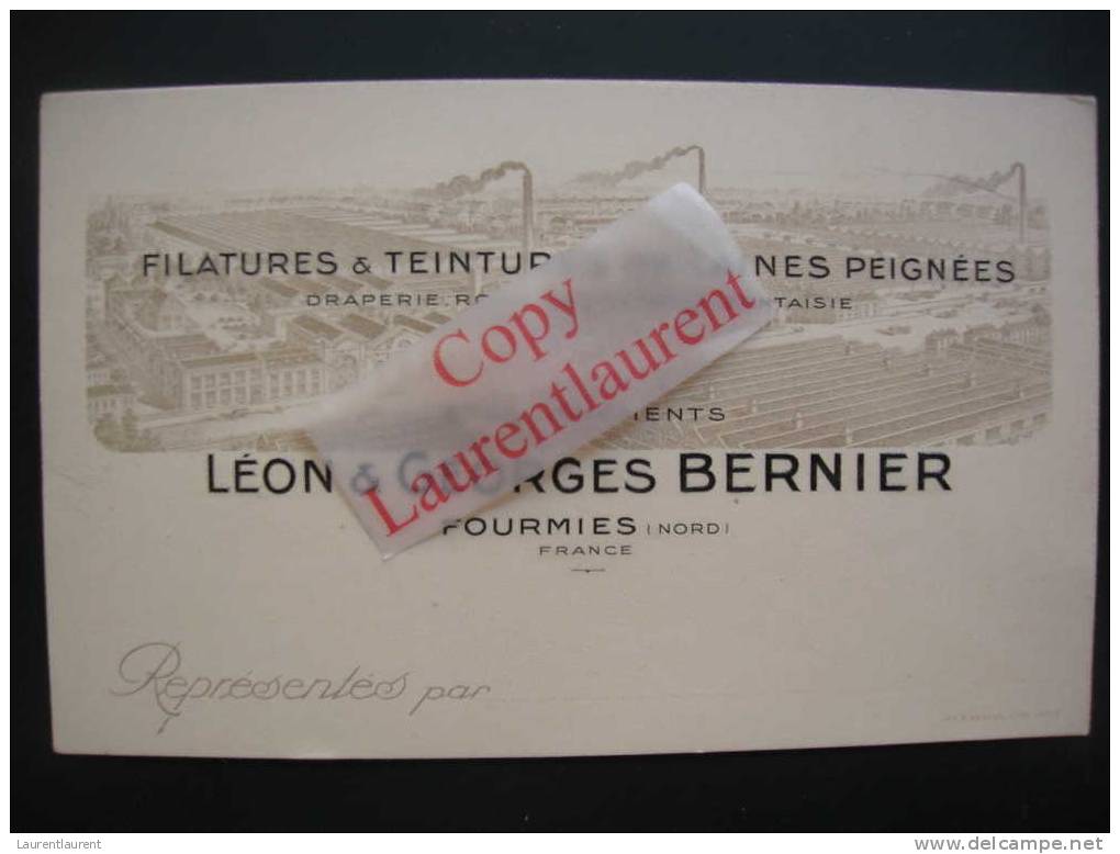 FOURMIES - Filatures Et Teintures De Laines Peignées - BERNIER - Rare ! - Fourmies