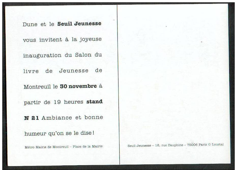 LOUSTAL Rare Carton Animaux Cochon Lion Guépard Champagne Soleil ( HC Festival Jeunesse Montreuil ) , Signé NEUF - Werbeobjekte