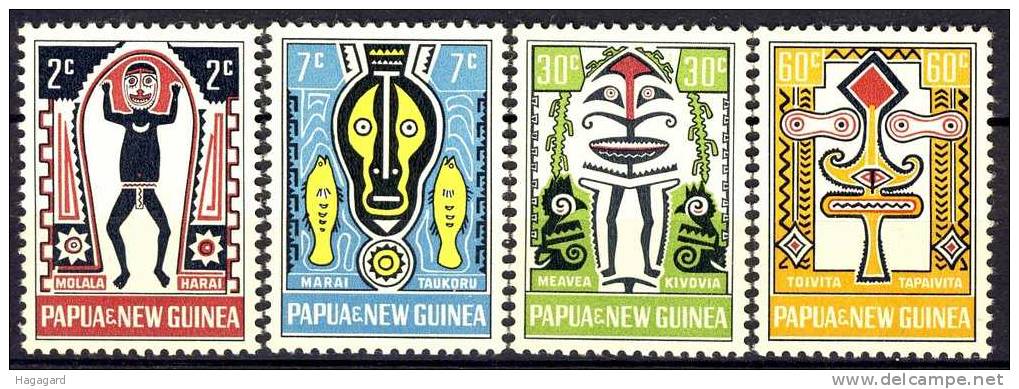 Papua New Guinea 1966. Mythologic Figures. Michel 95-98. MNH(**) - Paintings