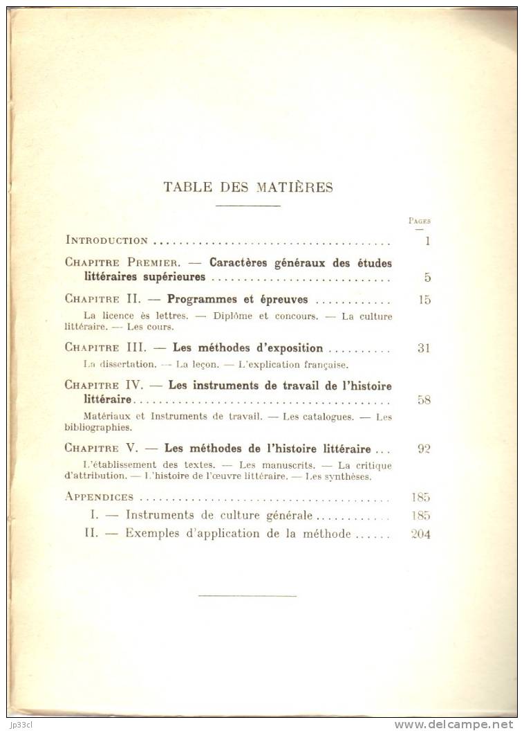 Guide De L'étudiant En Littérature Française, Par E. Bouvier Et P. Jourda (PUF, 1964) - 18+ Jaar