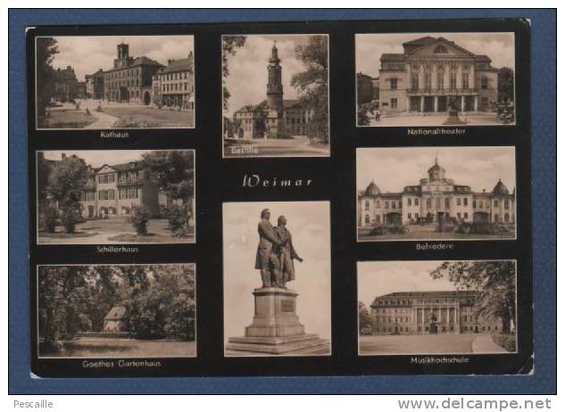 THÜRINGEN - CP MULTIVUES WEIMAR - HAND FOTO VEP 25 - Nr 5399 DICK FOTO VERLAG ERLBACH I. V - III/23/27 - 1960 - Weimar