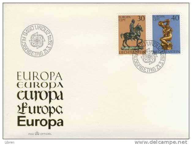 LIECHTENSTEIN 1974 FDC MI 600-601 EUROPE CEPT. BLANC. VERY FINE QUALITY. - FDC