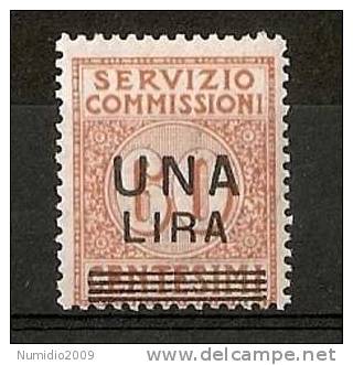 1925 REGNO COMMISSIONI 1 £ SU 60 CENT MNH ** - RR6792 - Vaglia Postale