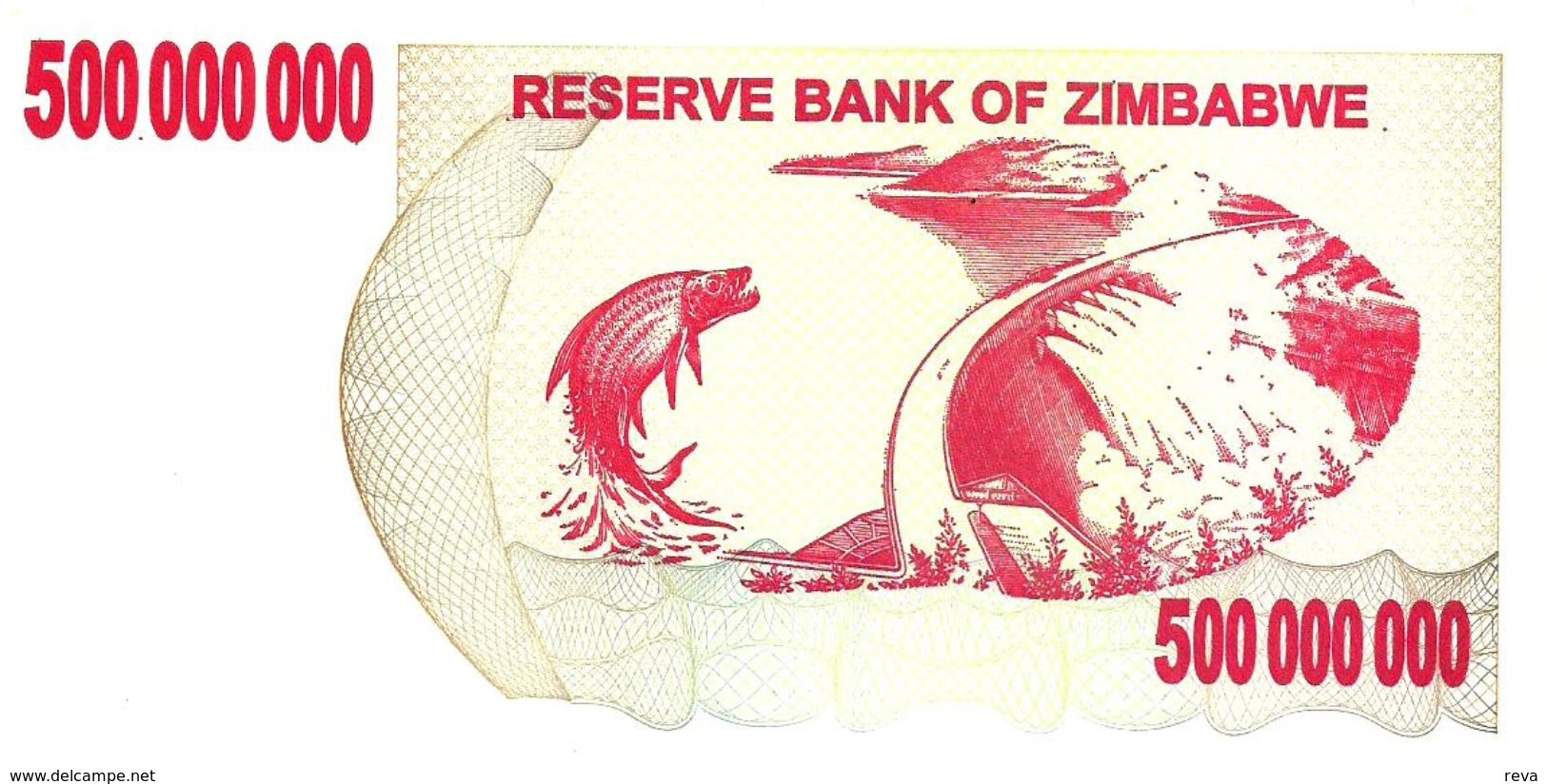 ZIMBABWE $500 MILLION BEARER CHEQUE RED MOTIF FRONT DATED 02-05-2008-ED31-12-2008 READ DESCRIPTION CAREFULLY !!! - Zimbabwe